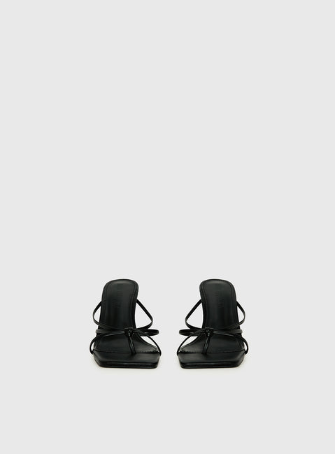 Evena Strappy Heels Black