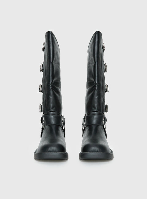 Buckle Down Boots Black