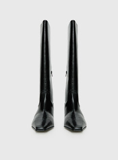 Dance For You Knee High Boots Black