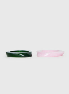 Jordann Resin Cuff Pack Pink / Green
