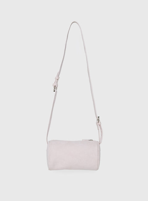 Ettalie Faux Suede Shoulder Bag Pink