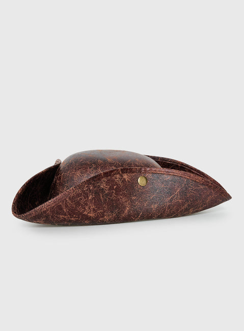 October Sky Pirate Hat Brown