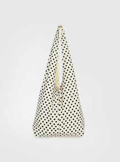 Sunday Sunrise Slouchy Bag White Polka Dot