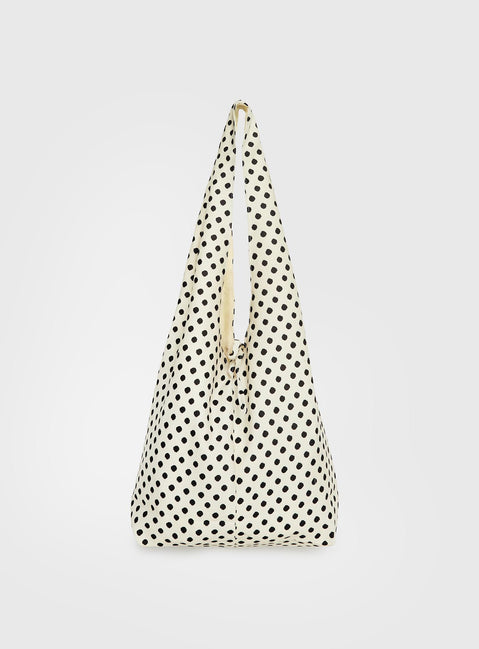 Sunday Sunrise Slouchy Bag White Polka Dot