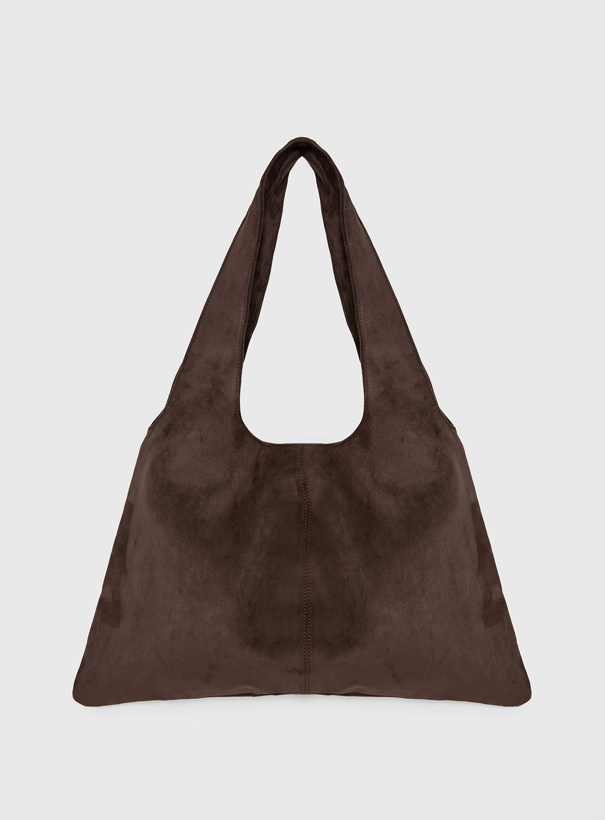 Tell The Truth Studded Faux Suede Bag Chocolate