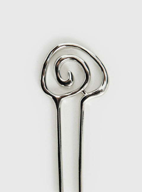 Khori Spiral Hair Pin Silver