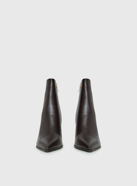 Billini Yordan Pointed Toe Ankle Boots Dark Cacao
