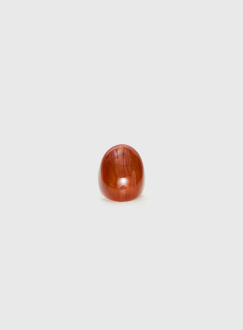 Hailley Resin Statement Ring Brown