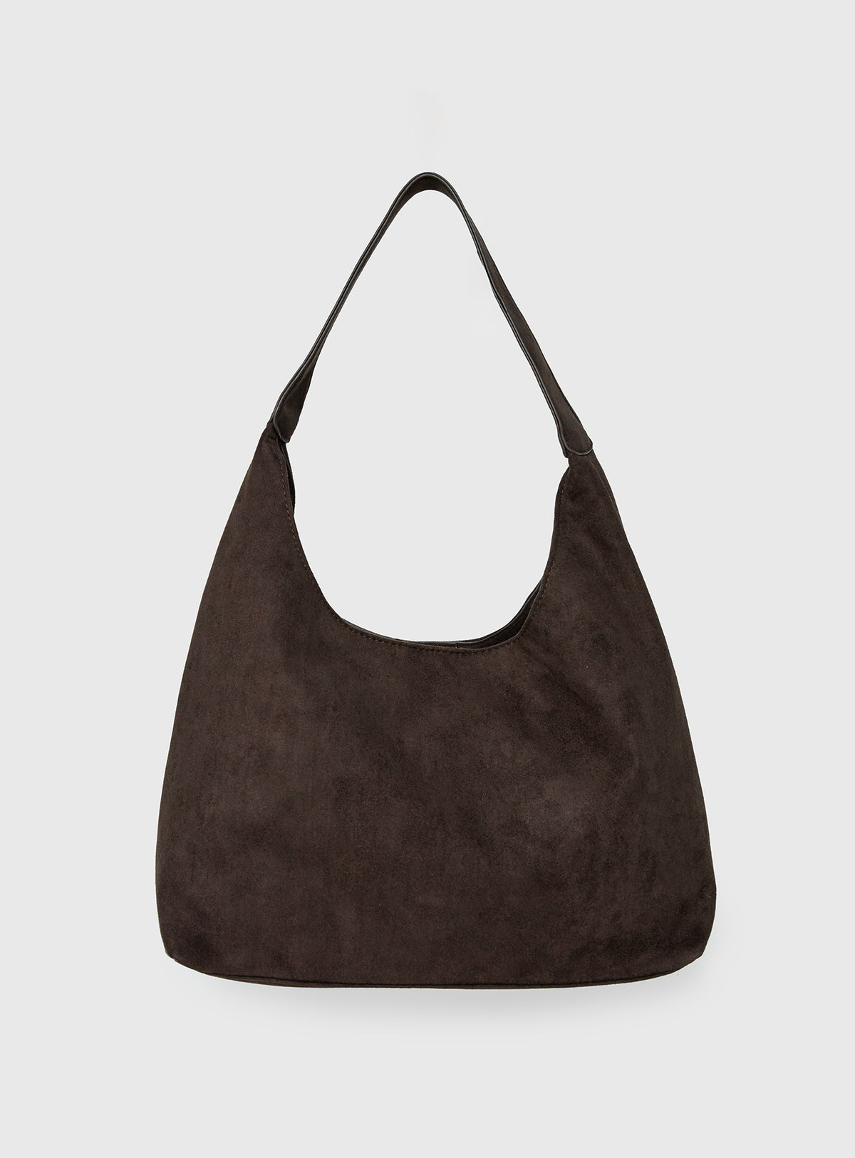 Peta & Jain Jami Faux Suede Hobo Bag Chocolate