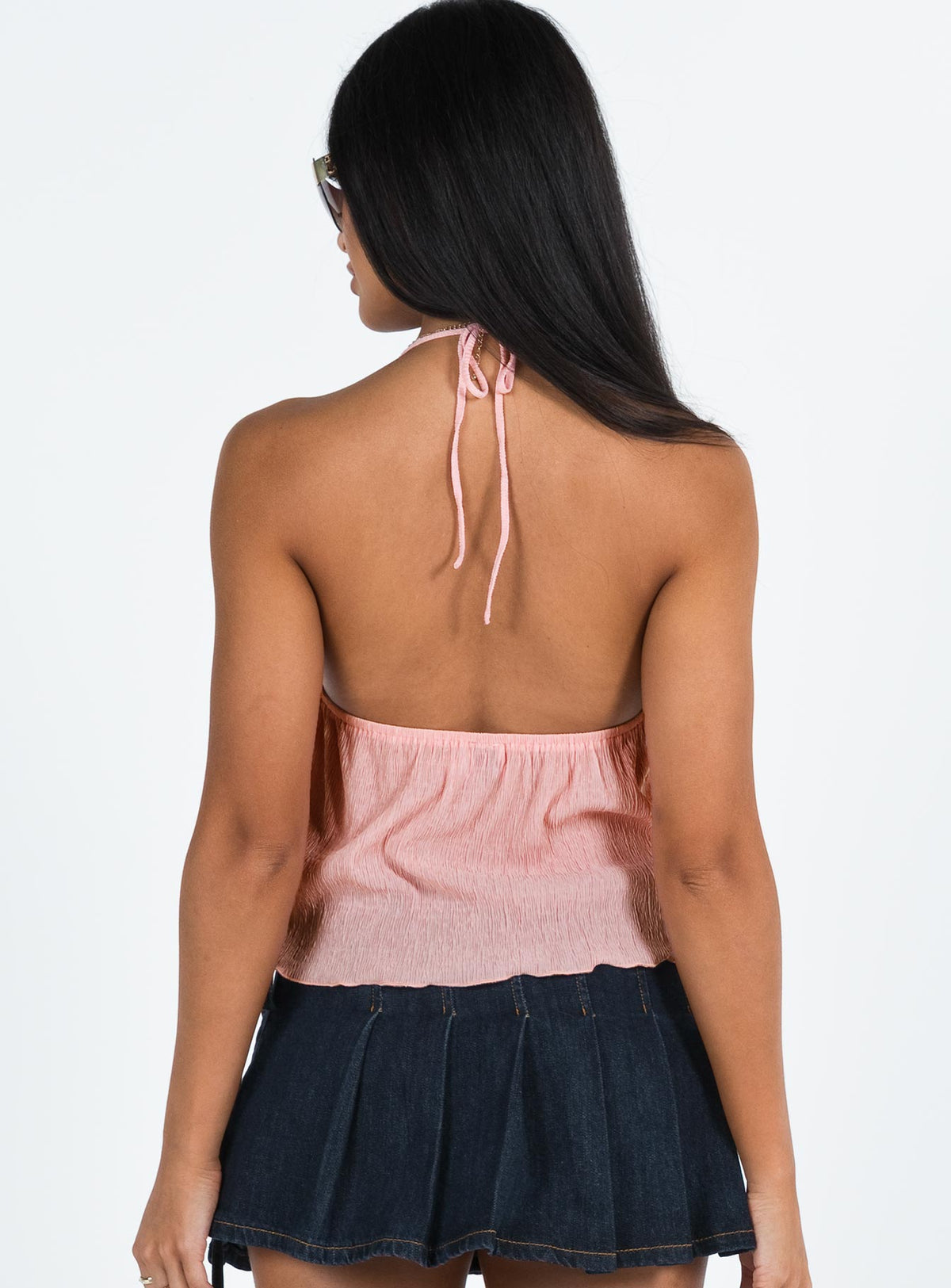 product Princess Polly Short Sleeves Square Neck  Chantria Top Pink Lower Impact