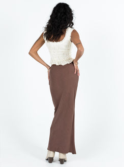 product Jodie Maxi Skirt Brown Princess Polly  Mini Skirts 