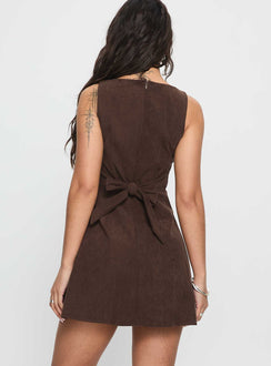 Alfalfa Corduroy Mini Dress Chocolate Tall