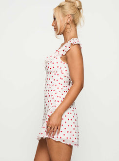 I Guess So Mini Dress White / Burgundy Tall