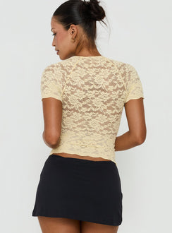 Giallo Lace Top Butter