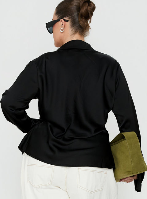 Way Life Goes Long Sleeve Top Black Curve