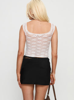 Sun Coast Off Shoulder Lace Top White