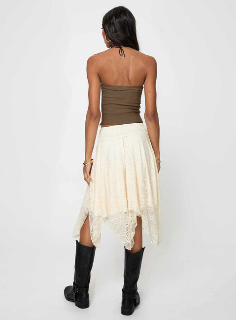product Enslee Midi Skirt Cream Princess Polly  Midi Skirts 