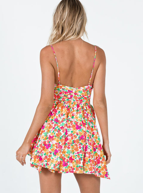 product Princess Polly High Neck  Barrett Mini Dress Multi Floral Lower Impact