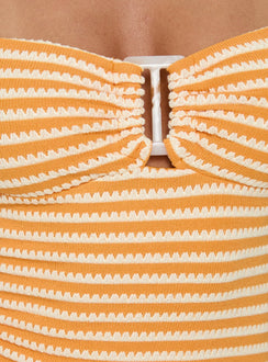 Dreaming Of Me Top Orange Stripe