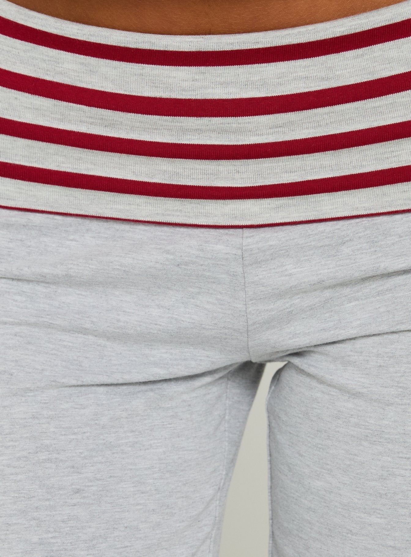 Introducing Jetset Pants Grey / Red Stripe womens-regular-pants featuring mid-rise detail
