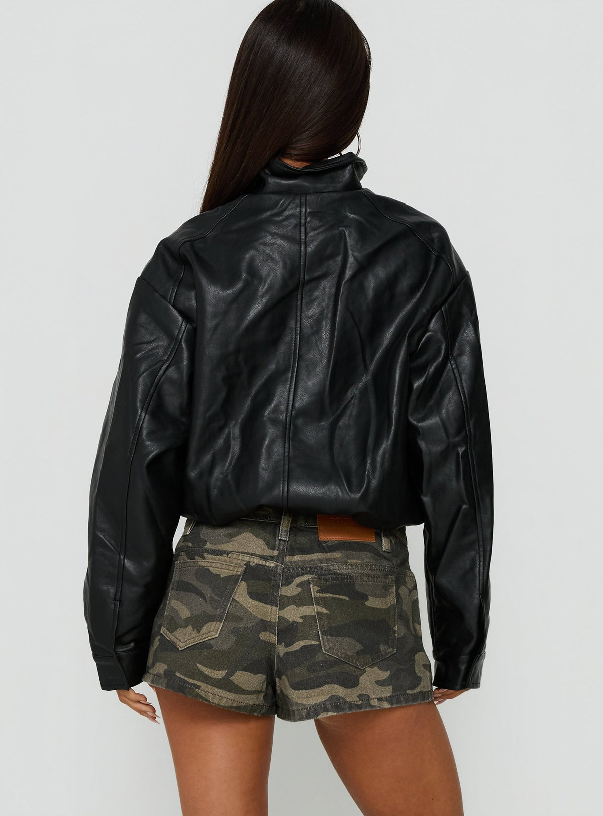 Dreamful Low Rise Mini Denim Short Washed Camo Tall