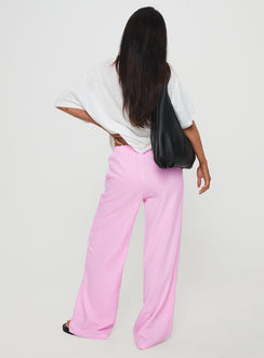 back view of model wearing Princess Polly Darise Pants Blush High Rise Pants Pants 