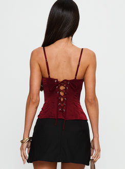 Scorsese Corset Top Red