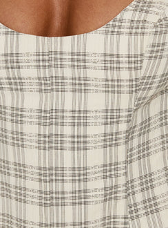 Bowee Fit And Flare Mini Dress Check