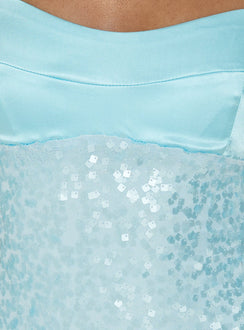 Every Lifetime Sequin Maxi Dress Baby Blue