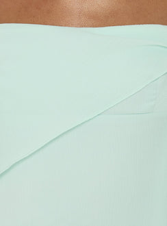 Massey Bust Draping Low Back Midi Dress Aqua