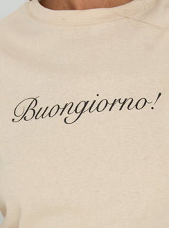 Buongiorno Baby Tee Oatmeal