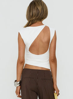 Mystro Cut Out Top White