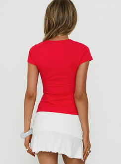 Dalmation Love Graphic Baby Tee Red