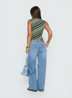 Ramos Low Rise Denim Jeans Bright Blue Wash Tall