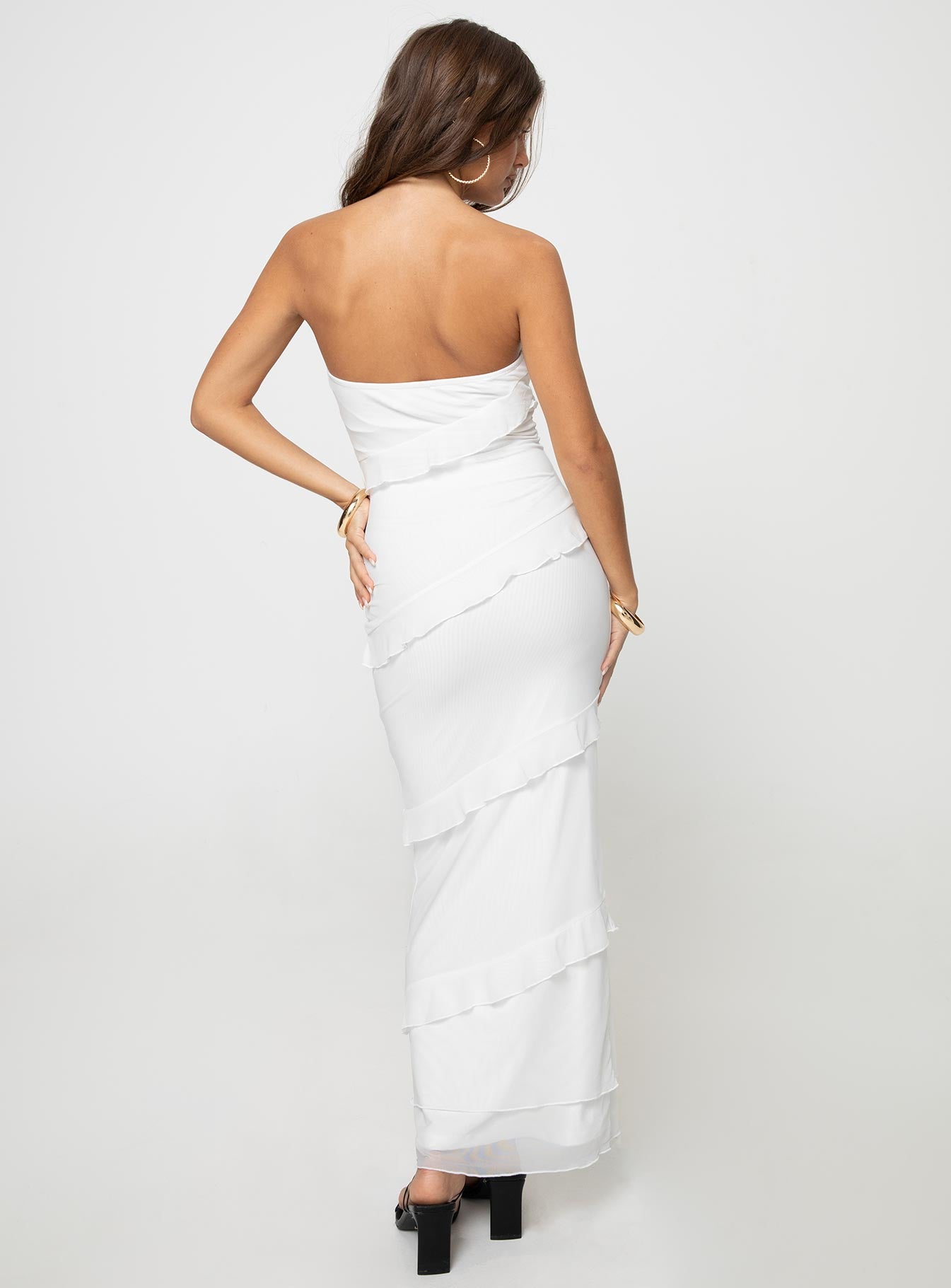 product Princess Polly Sweetheart Neckline  Lasher Strapless Maxi Dress White