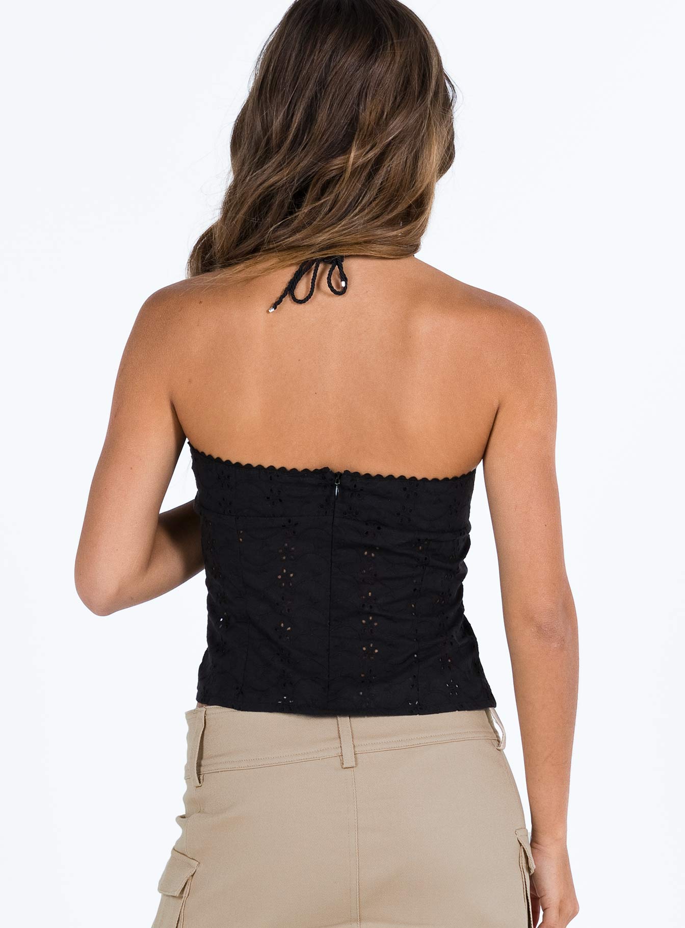 product Princess Polly Sleeveless Square Neck  Parle Anglais Top Black Lower Impact