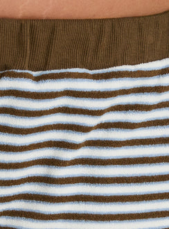 Selvina Terry Towelling Shorts Multi Stripe Curve