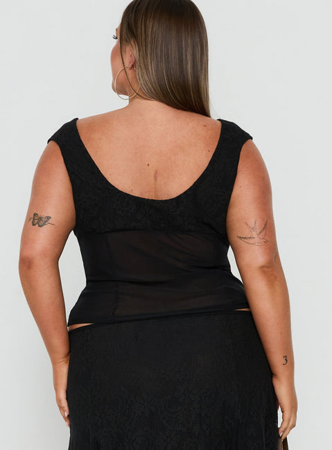 Quani Lace Top Black Curve