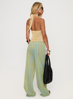 back view of model wearing Princess Polly Limestone Pants Multi Low Rise Pants 
