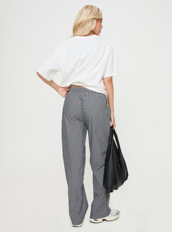 back view of model wearing Princess Polly Cobain Pants Onyx Stripe Pants 
