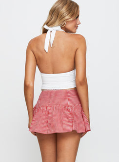 back view of model wearing Princess Polly Chloette Mini Skirt Multi Mini Skirts Skirts 