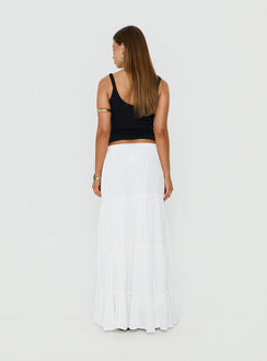 Miriah Maxi Skirt White Petite