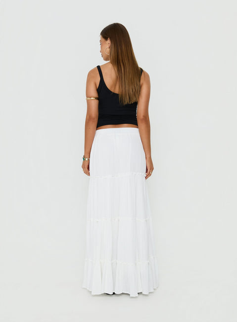 Miriah Maxi Skirt White Petite