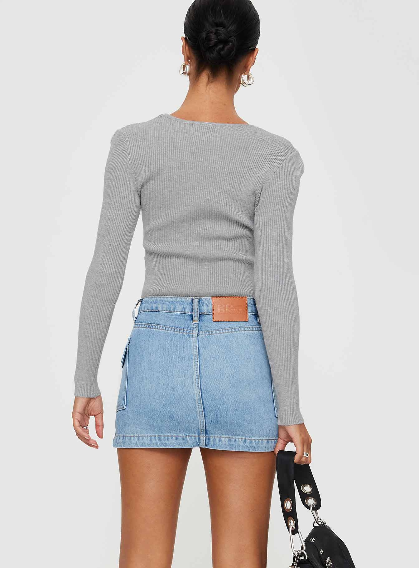 product Zakai Cargo Denim Mini Skirt Ice Blue Princess Polly  Mini Skirts 