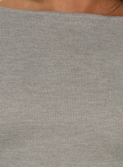 Winslett Low Back Long Sleeve Mini Dress Grey Marle