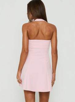 Alyn Halter Mini Dress Pink