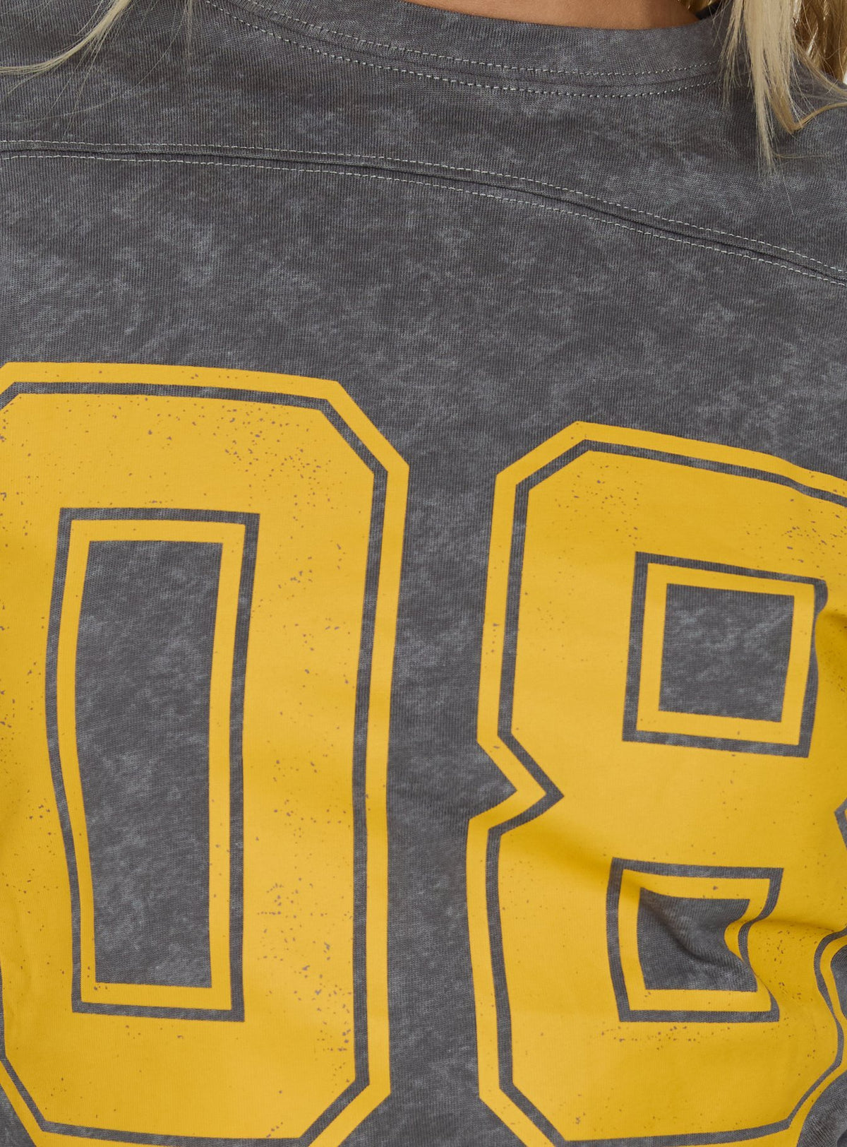 City 3/4 Sleeve Graphic Tee Grey / Yellow