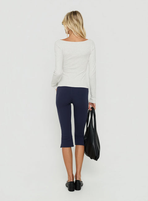 Baseline Rib Capri Pants Navy