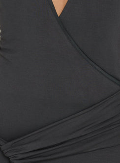 So Major Draped A-Line Maxi Dress Slate