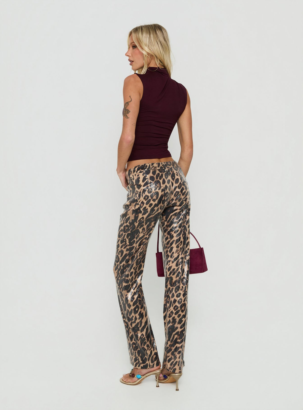 Heartbreaker Sequin Pants Leopard